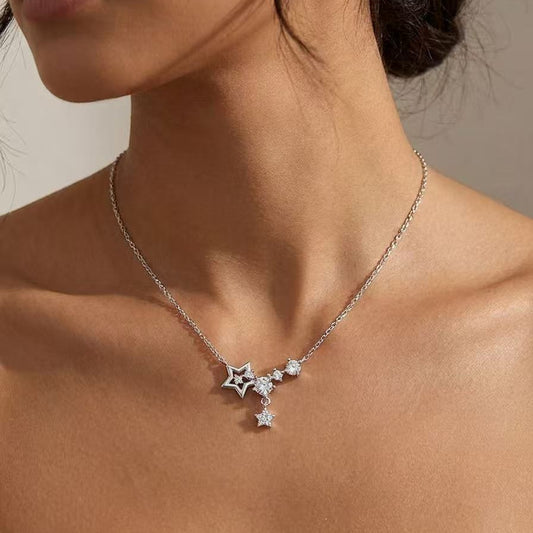 Original Sparkling Star Whisper Necklace, 925 Sterling Silver